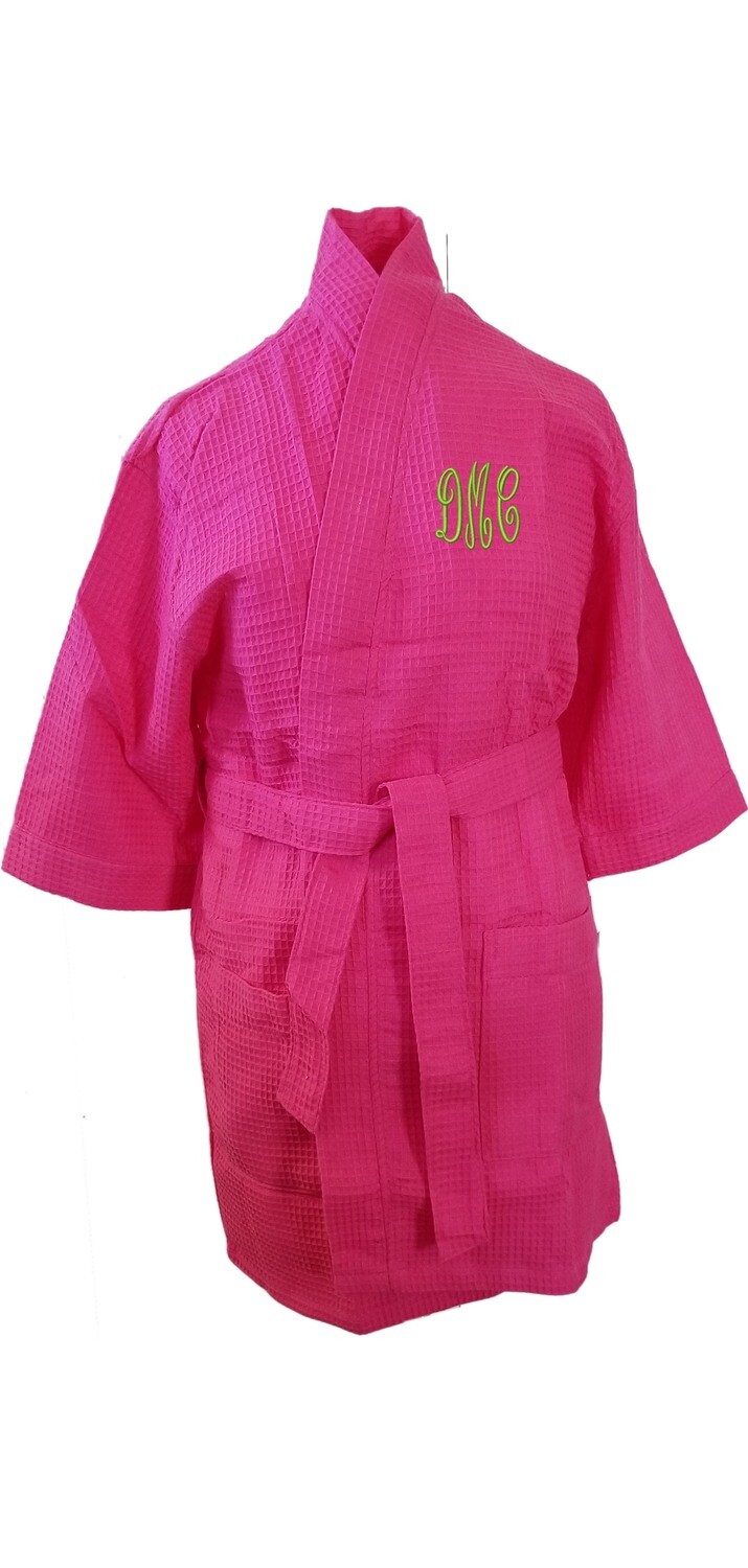 Personalized Cotton Waffle Monogrammed Robes Embroidered