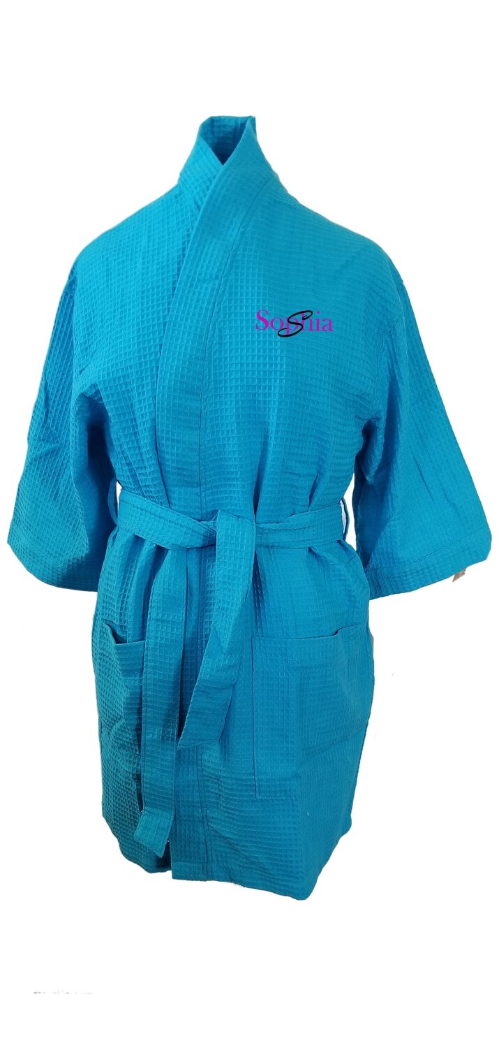 Personalized Cotton Waffle Monogrammed Robes Short * Products