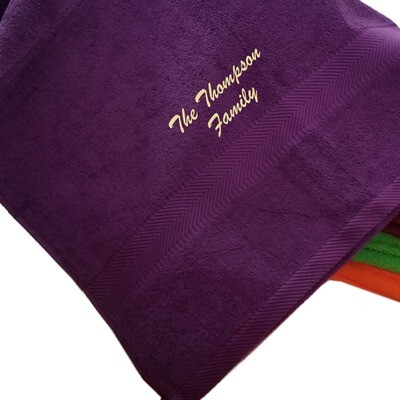 Personalized Monogrammed Bath Towels Embroidered 35 x 65 Soft Plush Absorbent