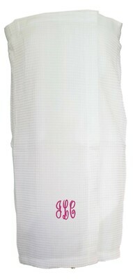 Spa Wraps for Women Cotton Blend Waffle Pattern Customized Embroidered with Name or Monogram