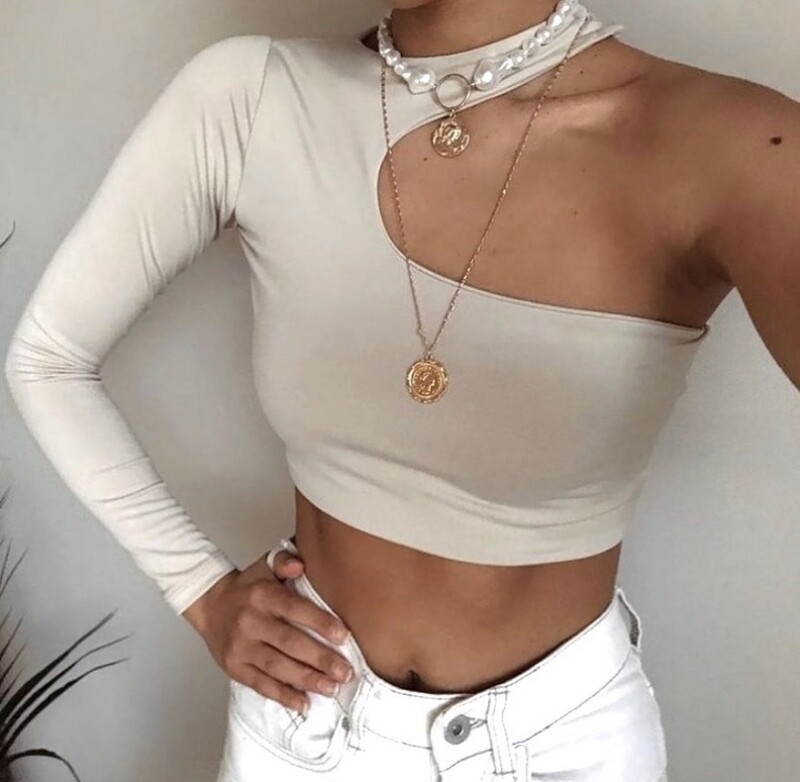 One-Sleeve Asymmetrical Top