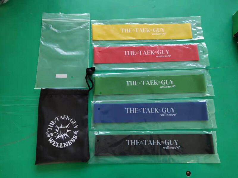 TheTaekGuy Resistance Loop Bands -  Carry Bag, Set of 5 Pieces, Multicolor and Jumping rope