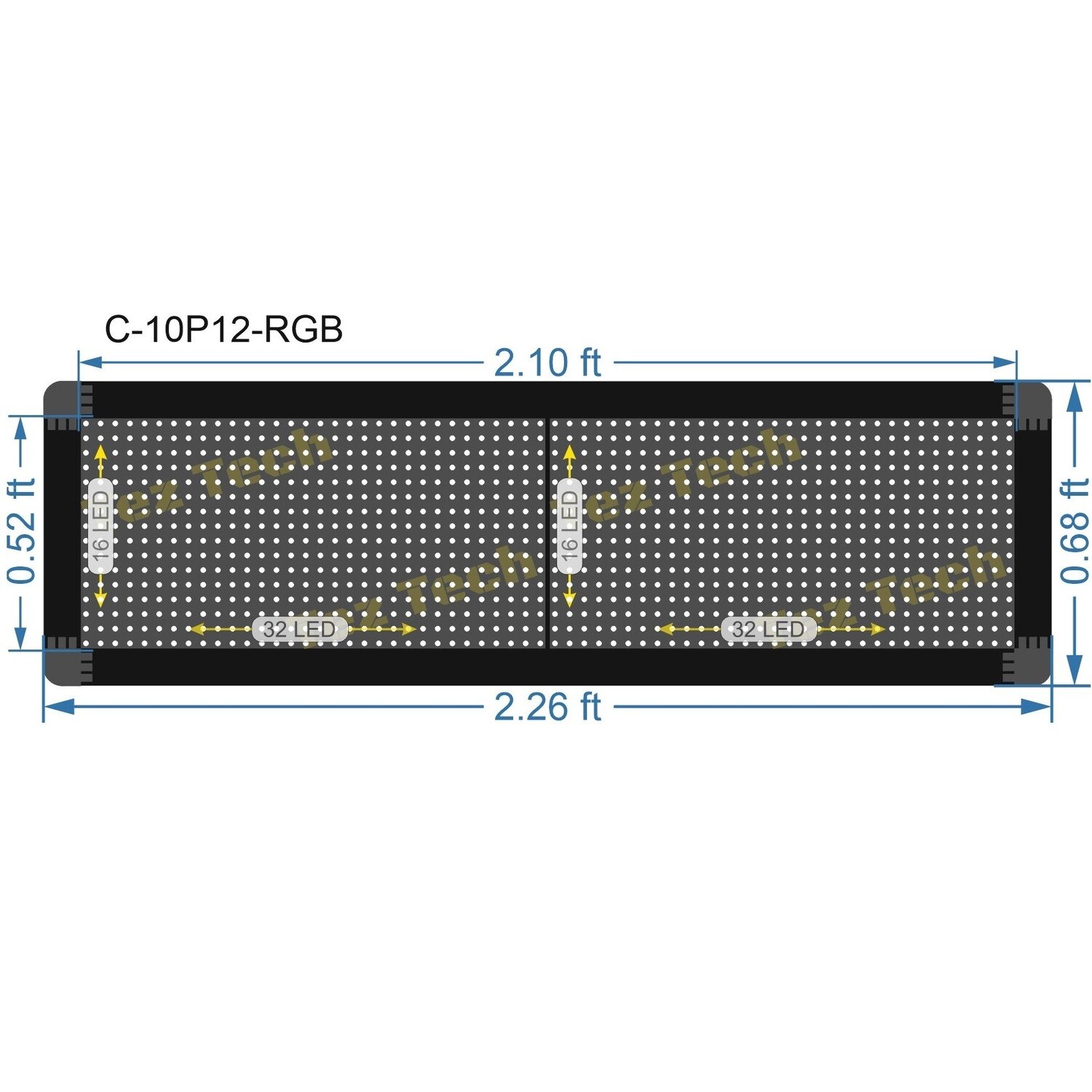 0.5X2 FEET RGB