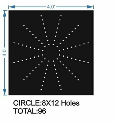 CRC28 4X4 FEET 8X12 HOLES CIRCLE POLYSHEET