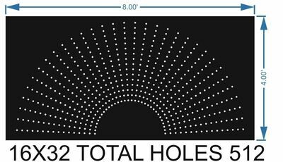 HCR39	4X8 FEET 16X32 HOLES HALF CIRCLE TOTAL HOLES=512