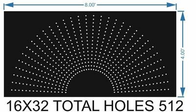 HCR39 4X8 FEET 16X32 HOLES HALF CIRCLE TOTAL HOLES=512