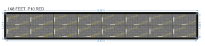 1X8 FEET P10 SINGLE COLOR