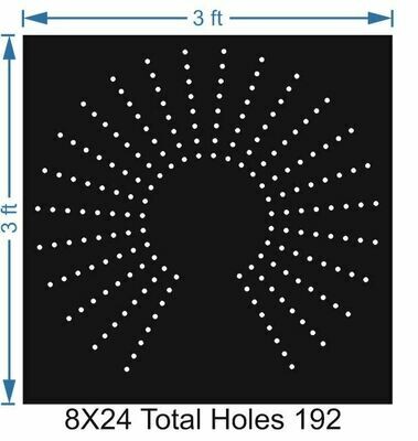 TFCR28	3X3 FEET 8X24 HOLES DEGREE CIRCLE TOTAL HOLES=192