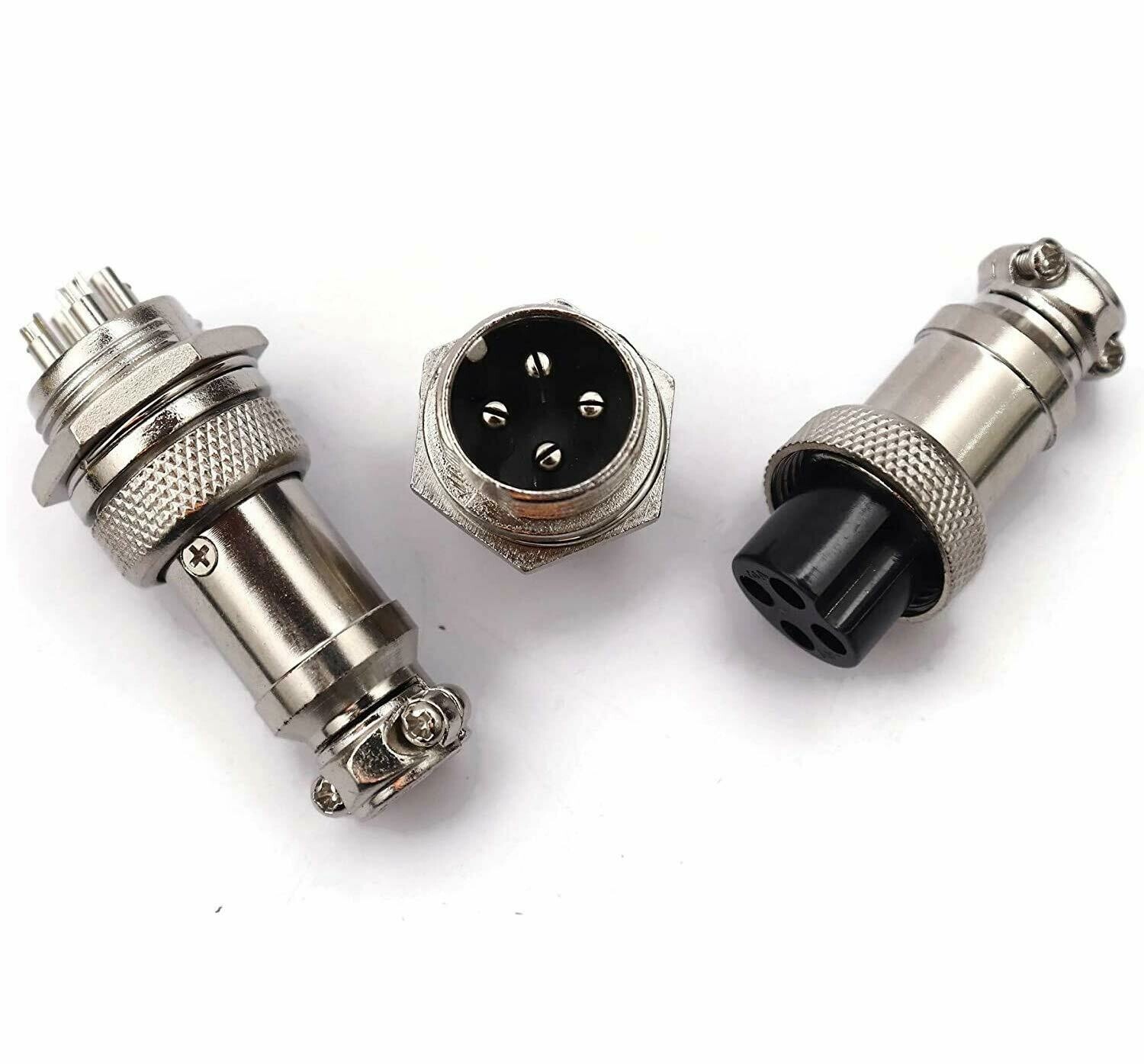 (RDCNN7) (RDCNN8) 4 PIN Thread Male Female Panel Metal Aviation Wire Connector Plug CNC (4pin) 50PR