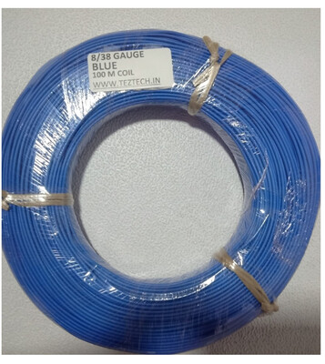 (CW3) 8/38 BLUE WIRE 100 METER COIL