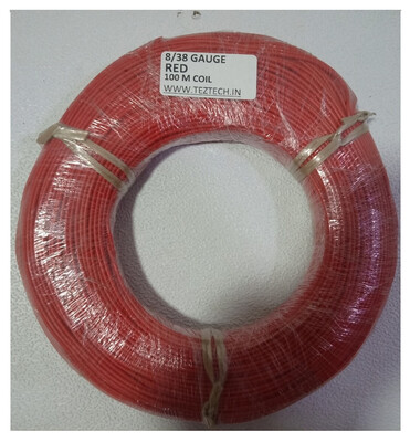 (CW4) 8/38 RED WIRE 100 METER COIL