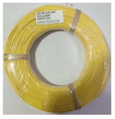 (CW8) 10/38 YELLOW WIRE 100 METER COIL