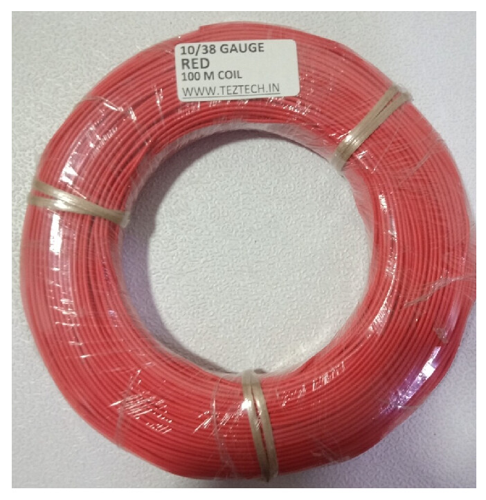 (CW11) 10/38 RED WIRE 100 METER COIL