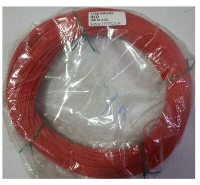 (CW60) 7/38 RED WIRE 100 M COIL
