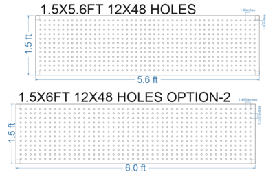 SCR73 1.5X6 FEET 12X48 HOLES SCREEN TOTAL HOLES=576