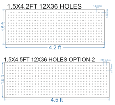 SCR72 1.5X4.5 FEET 12X36 HOLES SCREEN TOTAL HOLES=432