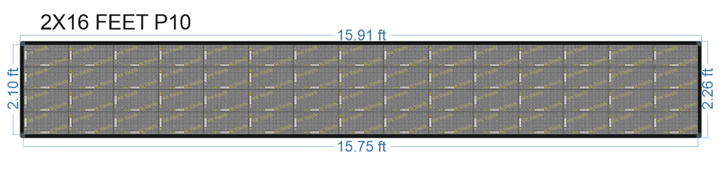 2X16 FEET P10 RGB