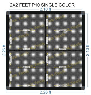 2X2 FEET P10 SINGLE COLOR