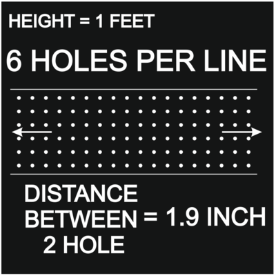 1 FEET___6 HOLES PER LINE