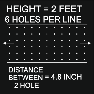 2FEET___6 HOLE PER LINE