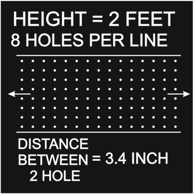 2FEET___8 HOLE PER LINE