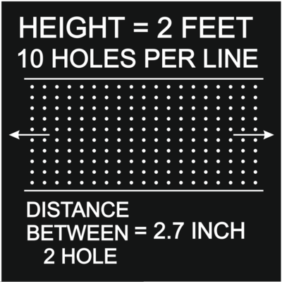 2FEET___10 HOLE PER LINE