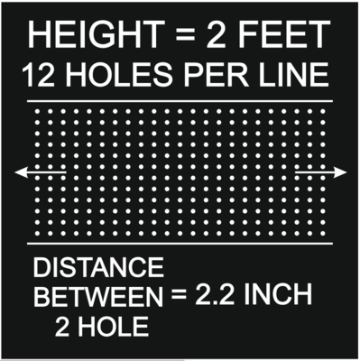 2FEET___12 HOLE PER LINE
