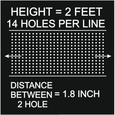 2FEET___14 HOLE PER LINE