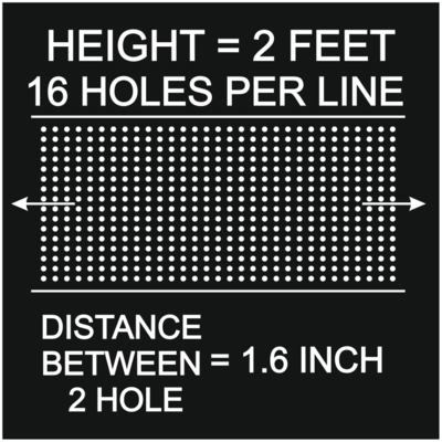 2FEET___16 HOLE PER LINE