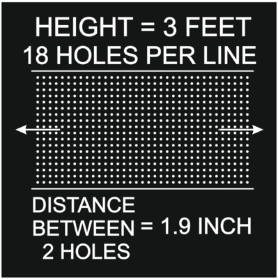 3FEET___18 HOLE PER LINE