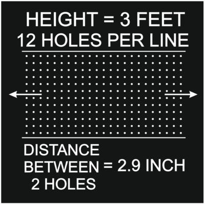 3FEET___12 HOLE PER LINE