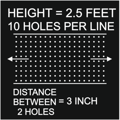 2.5FEET___10 HOLE PER LINE