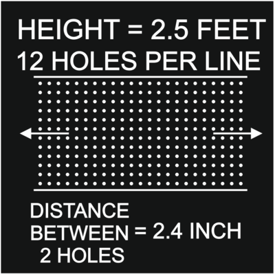 2.5FEET___12 HOLE PER LINE