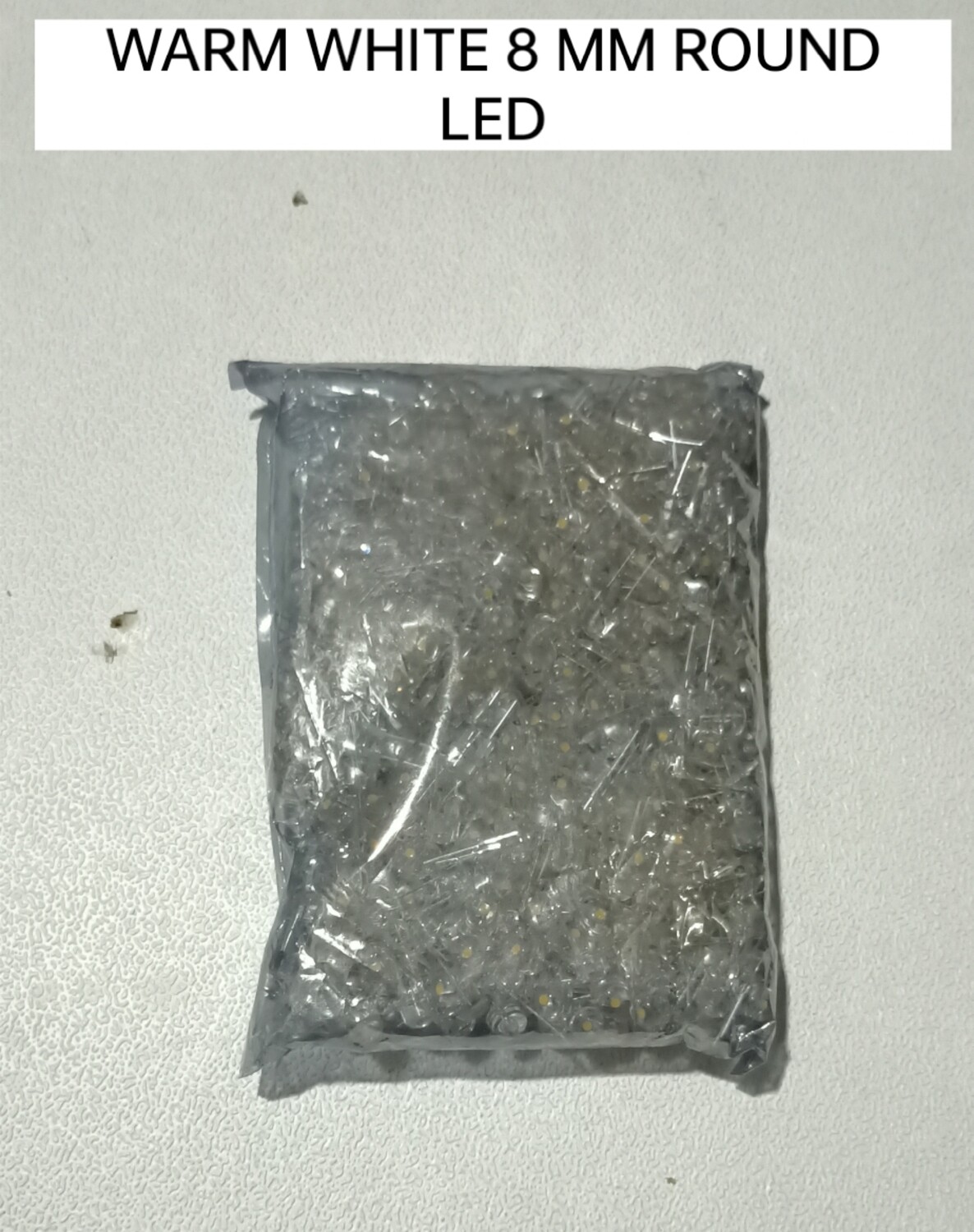 (LD7) WARM WHITE 8 MM ROUND LED  ( PACK OF 500 )