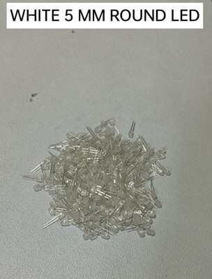 (LD16) WHITE 5 MM ROUND LED PACK OF 10