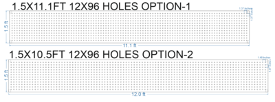 SCR77 1.5X12 FEET 12X96 HOLES SCREEN TOTAL HOLES=1152