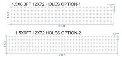 SCR75 1.5X9 FEET 12X72 HOLES SCREEN TOTAL HOLES=864
