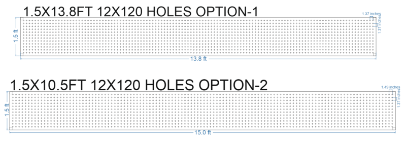 SCR69 1.5X15 FEET 12X120 HOLES SCREEN TOTAL HOLES=1440