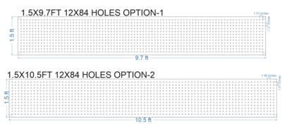 SCR76 1.5X10.5 FEET 12X84 HOLES SCREEN TOTAL HOLES=1008