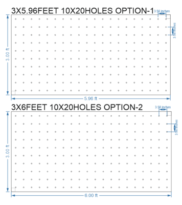 SCR246 3X6 FEET 10X20 HOLES SCREEN TOTAL HOLES=200