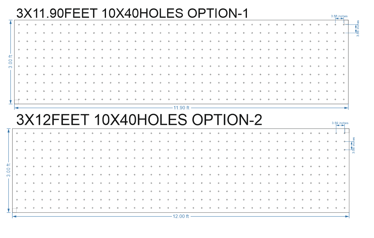 SCR406	 3X12 FEET 10X40 HOLES SCREEN TOTAL HOLES=400