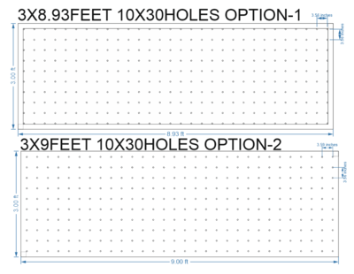 SCR404	 3X9 FEET 10X30 HOLES SCREEN TOTAL HOLES=300