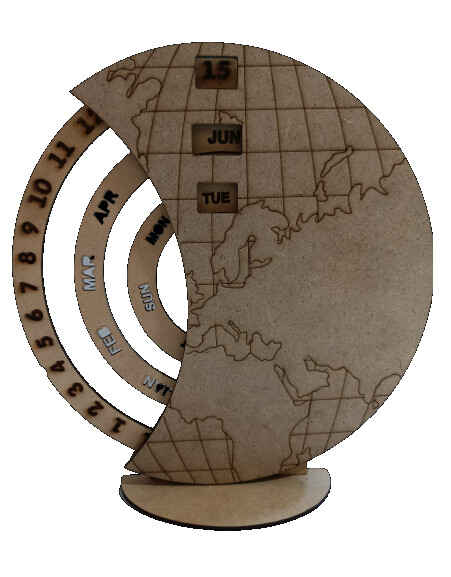 CALENDER WITH WORLD MAP