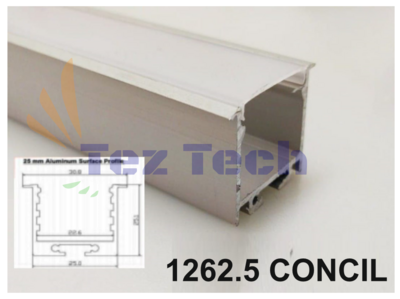 (2 METER) 1262.5 CONCIL  LED ALUMINIUM PROFILE