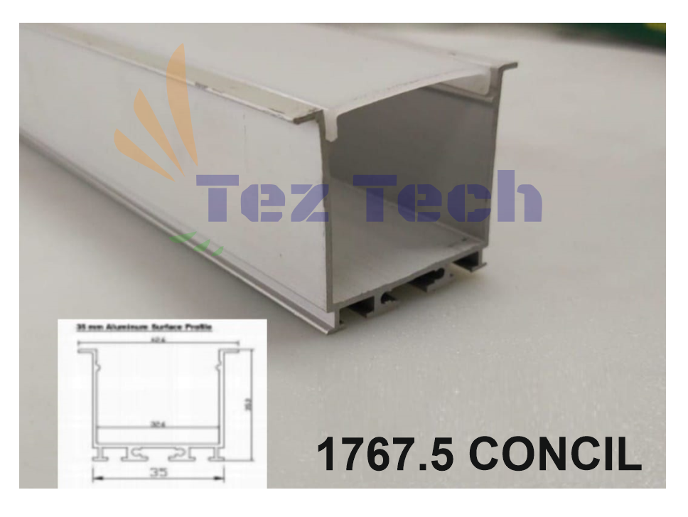 (2 METER) 1767.5 CONCIL LED ALUMINIUM PROFILE