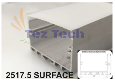 (2 METER) 2517.5 SURFACE LED ALUMINIUM PROFILE