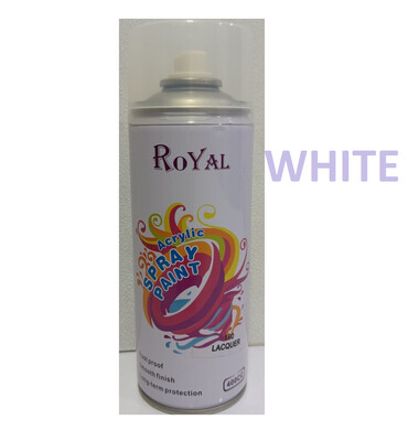 WHITE ACRYLIC SPRAY PAINT