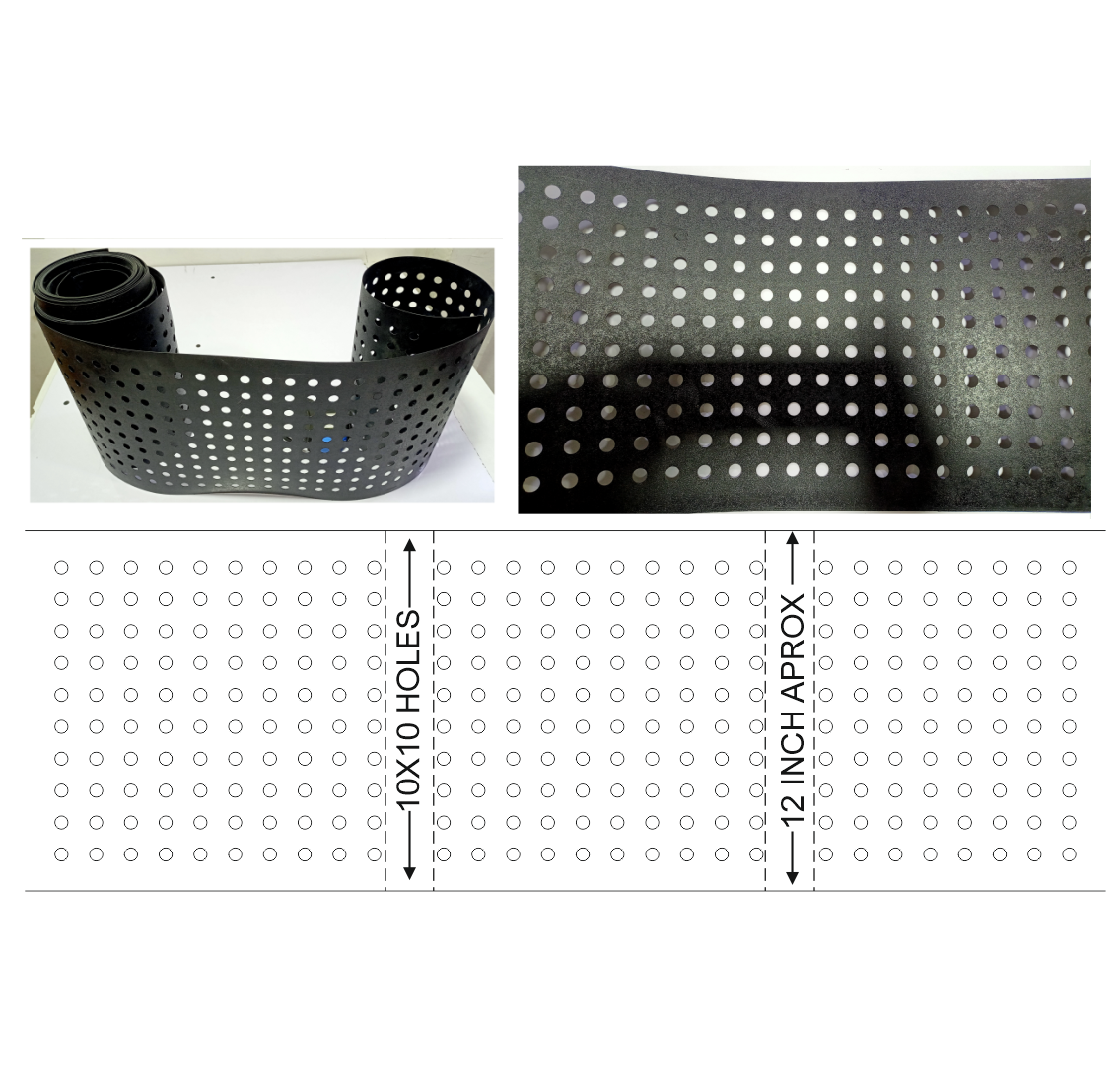 SCR272 12X12 FEET 10X10 HOLES SCREEN TOTAL HOLES=100