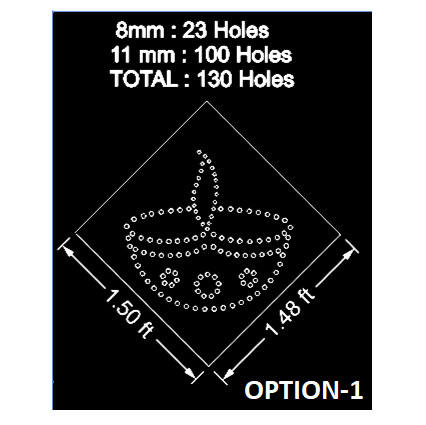 15M1 DIPAK 1.5X1.5 FEET 130 HOLES