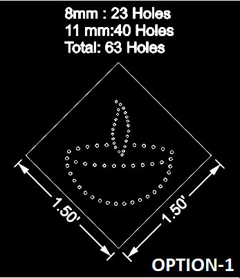 15M2 DIPAK 1.5X1.5 FEET 63 HOLES, SHEET: SHEET OPTION-1